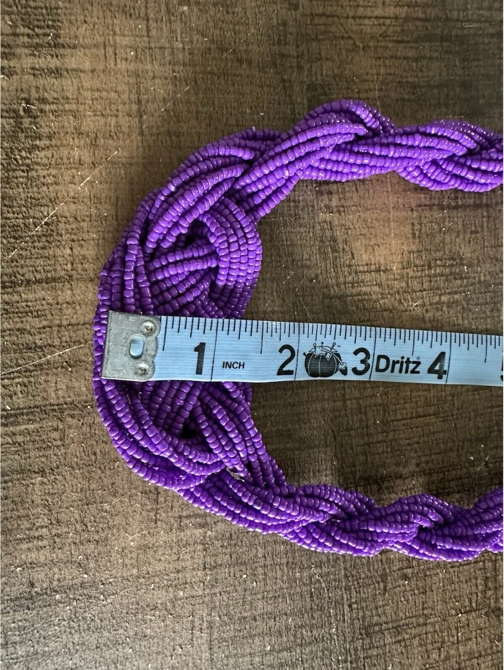 Paparazzi Purple Multi Strand Seed Bead Necklace & Matching Earrings Statement